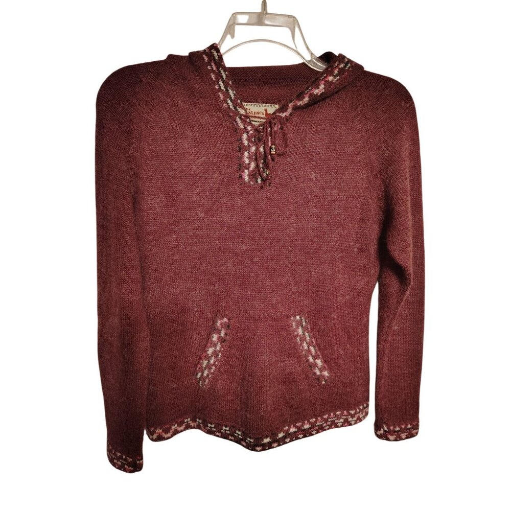 The Alpaca Connection Small Hooded Sweater, Light Purple Kangaroo Pocket